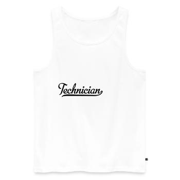 Techniciens - Débardeur bio Premium Homme - blanc - Devant - Michal (187cm)