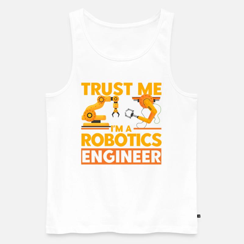 Technik Robotik Robotik Ingenieur Geschenk - Männer Premium Bio Tank Top - Weiß