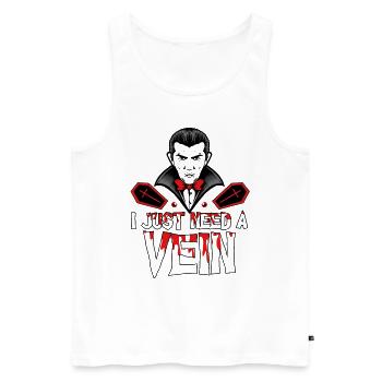 Horror Halloween Brauche eine Vene Gruselig - Männer Premium Bio Tank Top - Weiß - Vorne - Michal (187cm)