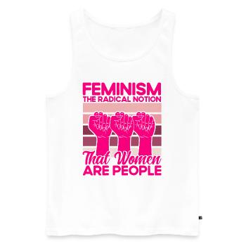 Empowerment of gender equality F - Men's Premium Organic Tank Top - white - Front - Michal (187cm)
