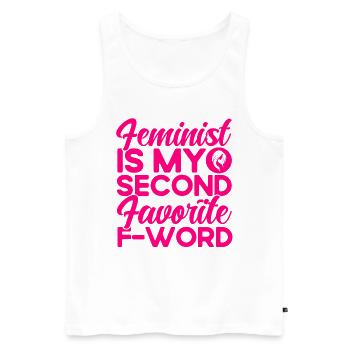 Gender equality Gender equality - Men's Premium Organic Tank Top - white - Front - AI Model Male 178 light (178cm)