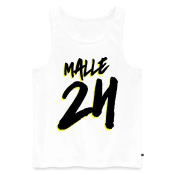 Malle 24 Mallorca - Débardeur bio Premium Homme - blanc - Devant - Michal (187cm)