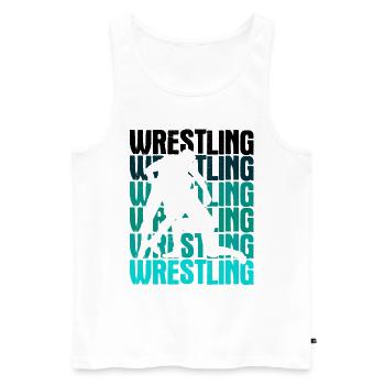 Grappling Martial Arts Wrestling - Männer Premium Bio Tank Top - Weiß - Vorne - Michal (187cm)