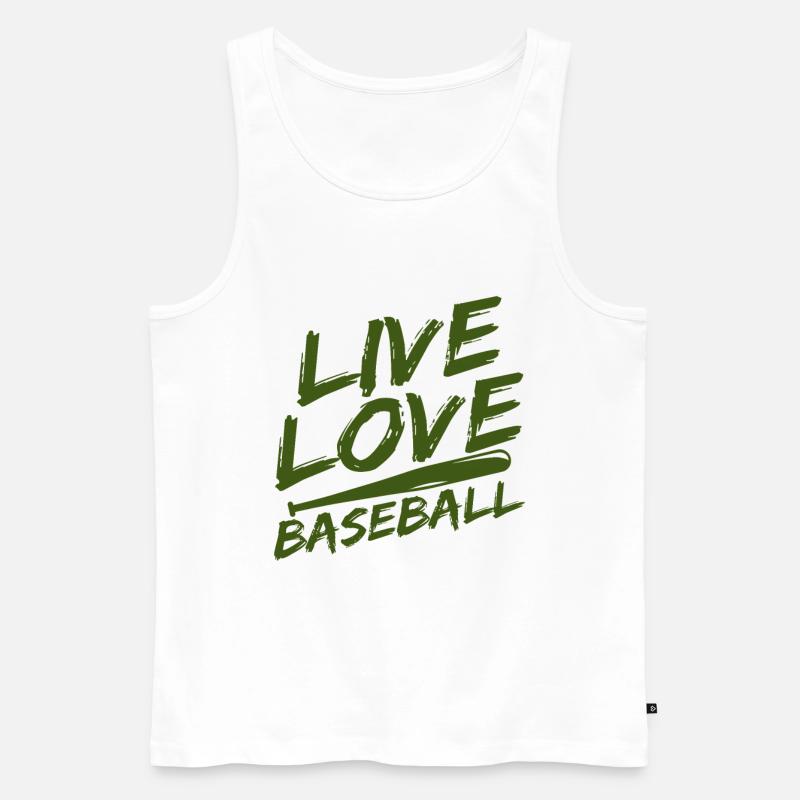 Baseball - Männer Premium Bio Tank Top - Weiß