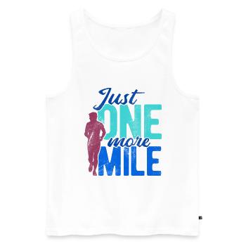 Läufer Joggen - Männer Premium Bio Tank Top - Weiß - Vorne - Michal (187cm)