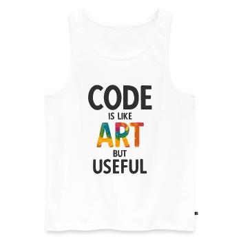 Software Ingenieur Informatiker Programmierer - Männer Premium Bio Tank Top - Weiß - Vorne - AI Model Male 178 light (178cm)
