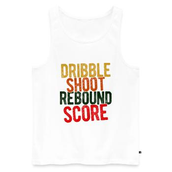 Basketball - Männer Premium Bio Tank Top - Weiß - Vorne - Michal (187cm)