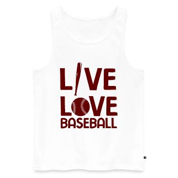 Baseball - Männer Premium Bio Tank Top - Weiß - Vorne - Michal (187cm)