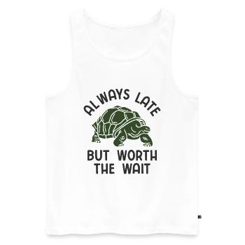 Schildkröten - Männer Premium Bio Tank Top - Weiß - Vorne - Michal (187cm)