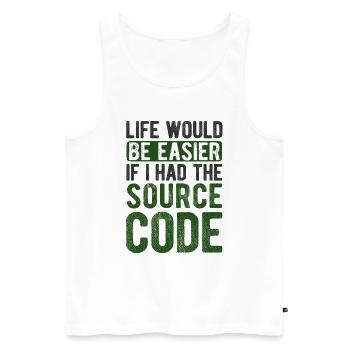 Software Ingenieur Informatiker Programmierer - Männer Premium Bio Tank Top - Weiß - Vorne - AI Model Male 178 light (178cm)