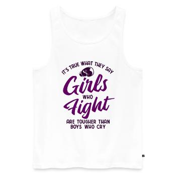 Boxsport Boxing - Männer Premium Bio Tank Top - Weiß - Vorne - Michal (187cm)