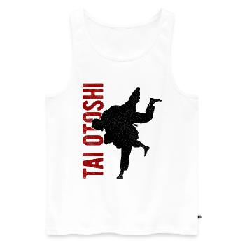 Japanischer Kampfsport Judo - Männer Premium Bio Tank Top - Weiß - Vorne - Michal (187cm)