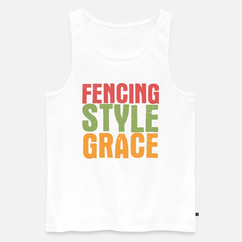 Fechten - Männer Premium Bio Tank Top - Weiß