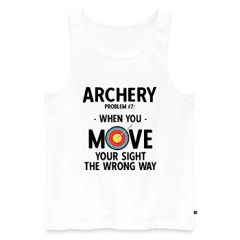 Bogenschießen Archery - Männer Premium Bio Tank Top - Weiß - Vorne - Michal (187cm)