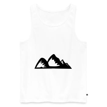 Montagnes Montagnes Montagnes 12 - Débardeur bio Premium Homme - blanc - Devant - Michal (187cm)