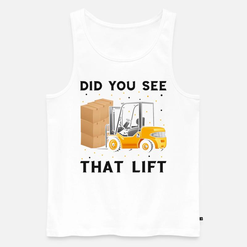 Gabelstaplerbediener und Gabelstaplerfahrer - Männer Premium Bio Tank Top - Weiß