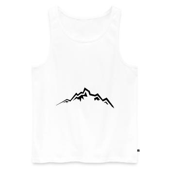 Montagnes Montagne Montagne 18 Aire de dessin 19 - Débardeur bio Premium Homme - blanc - Devant - Michal (187cm)