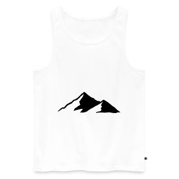 Montagnes Montagnes Montagnes 04 - Débardeur bio Premium Homme - blanc - Devant - Michal (187cm)