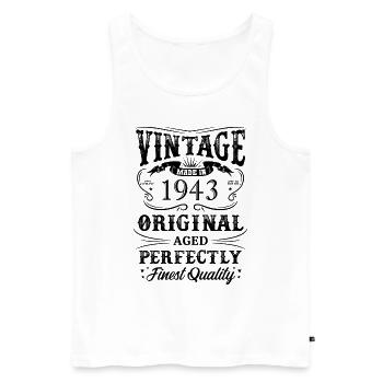 Vintage Made In 1943 81 ans d’être génial - Débardeur bio Premium Homme - blanc - Devant - Michal (187cm)