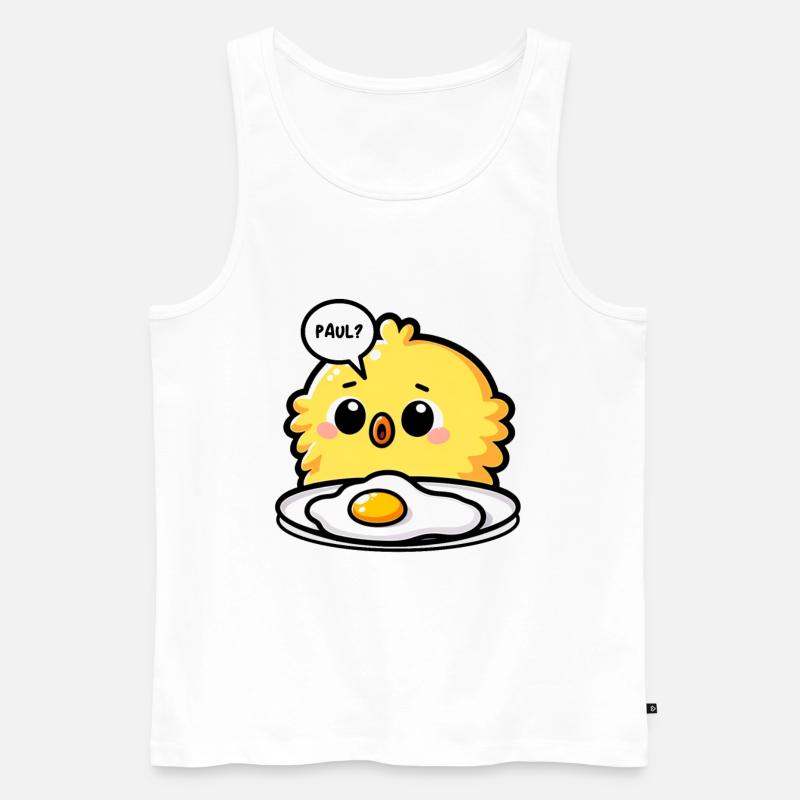 Eier Spiegelei Oster Meme - Männer Premium Bio Tank Top - Weiß