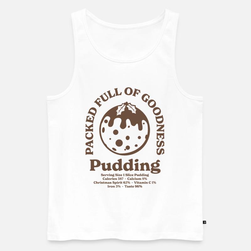 Weihnachtspudding - Männer Premium Bio Tank Top - Weiß