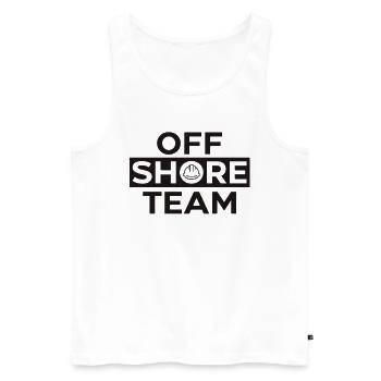 Off Shore Team - Männer Premium Bio Tank Top - Weiß - Vorne - Michal (187cm)