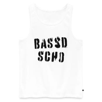 Bassd scho - Franken fränkisch fränggisch Geschenk - Männer Premium Bio Tank Top - Weiß - Vorne - AI Model Male 178 light (178cm)
