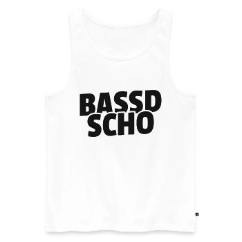 Bassd scho - Franken fränkisch fränggisch Geschenk - Männer Premium Bio Tank Top - Weiß - Vorne - AI Model Male 178 light (178cm)