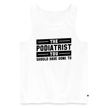 Podologe Fußpflege Pediküre Podologie Geschenke - Männer Premium Bio Tank Top - Weiß - Vorne - AI Model Male 178 light (178cm)