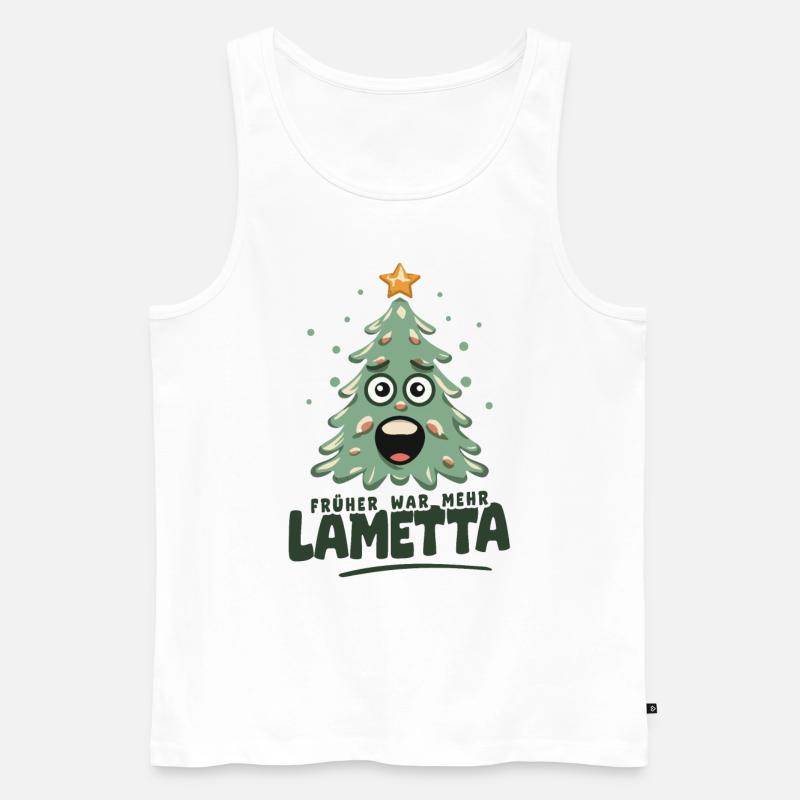 Früher war mehr Lametta - Männer Premium Bio Tank Top - Weiß