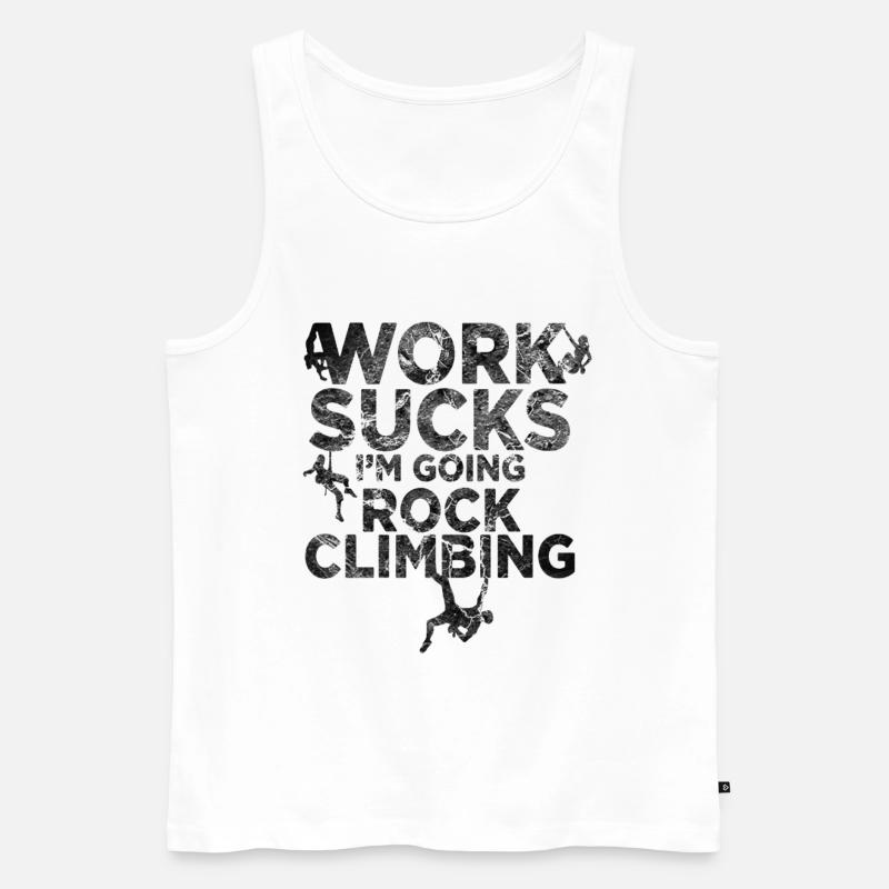 klettern boulder Kletterer klettergurt Geschenk - Männer Premium Bio Tank Top - Weiß