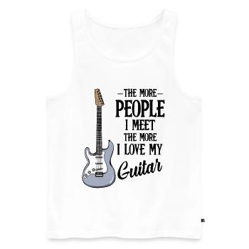 Blue Guitar Design - Men's Premium Organic Tank Top - white - Front - Michal (187cm)