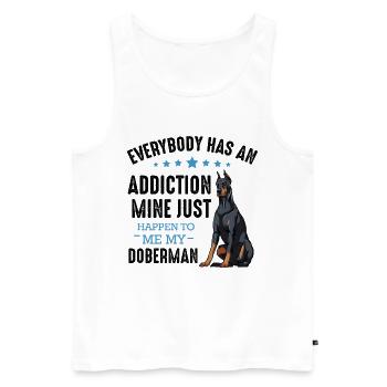 Doberman Loyal Dog Illustration - Débardeur bio Premium Homme - blanc - Devant - Michal (187cm)