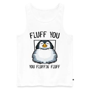 Fröhlicher Pinguin Jungtier - Männer Premium Bio Tank Top - Weiß - Vorne - Michal (187cm)