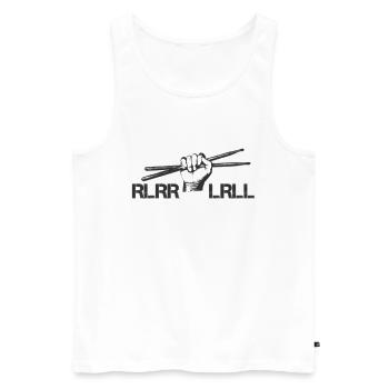 Drums Drummer Schlagzeuger - Single Paradiddle - Men's Premium Organic Tank Top - white - Front - Michal (187cm)