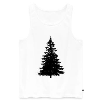 Tanne Baum Natur Wald Ökologie Naturschutz Wildnis - Männer Premium Bio Tank Top - Weiß - Vorne - AI Model Male 178 light (178cm)