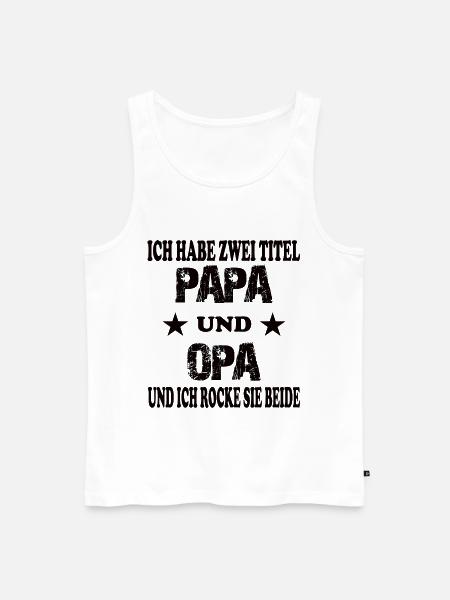 papa und opa - Männer Premium Bio Tank Top - Weiß