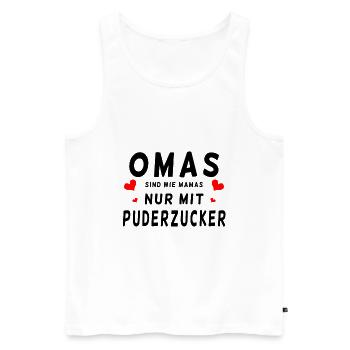 Omas sind wie Mamas - Männer Premium Bio Tank Top - Weiß - Vorne - Michal (187cm)