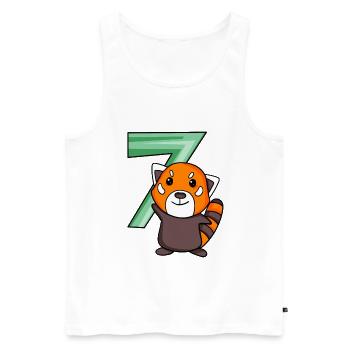 Panda rouge - Débardeur bio Premium Homme - blanc - Devant - Michal (187cm)