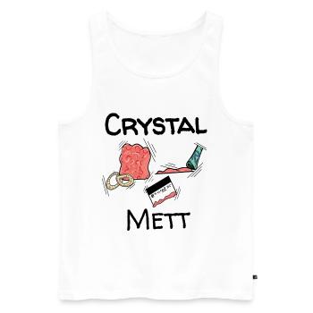 Mett - Crystal Mett - Männer Premium Bio Tank Top - Weiß - Vorne - Michal (187cm)