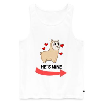 He is Mine - Partnerlook 1 - Débardeur bio Premium Homme - blanc - Devant - Michal (187cm)