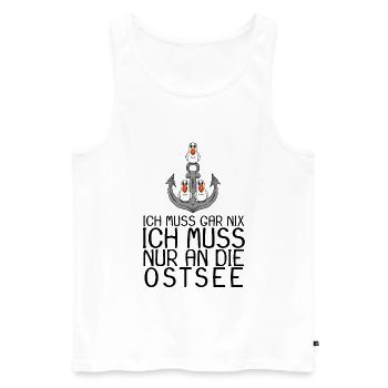 Ostsee Urlaub Geschenk - Männer Premium Bio Tank Top - Weiß - Vorne - Michal (187cm)