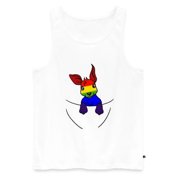 Koala LGBT Regenbogenfahne Gay Pride Gay - Männer Premium Bio Tank Top - Weiß - Vorne - Michal (187cm)