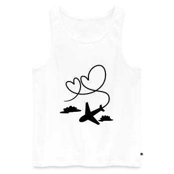 avion - Débardeur bio Premium Homme - blanc - Devant - Michal (187cm)