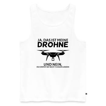 Drohne - Männer Premium Bio Tank Top - Weiß - Vorne - Michal (187cm)