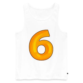 6 - Männer Premium Bio Tank Top - Weiß - Vorne - Michal (187cm)