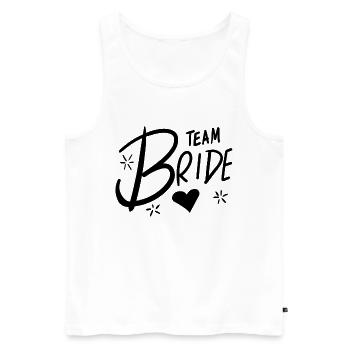Team Bride - Débardeur bio Premium Homme - blanc - Devant - Michal (187cm)
