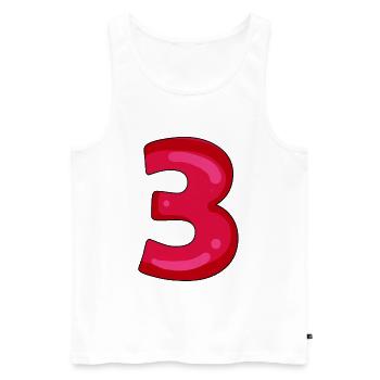 3 - Männer Premium Bio Tank Top - Weiß - Vorne - Michal (187cm)