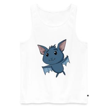 Chauve-souris - Débardeur bio Premium Homme - blanc - Devant - Michal (187cm)