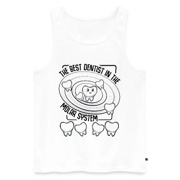 Charme de la Dent de Kawaii en orbite - Débardeur bio Premium Homme - blanc - Devant - Michal (187cm)